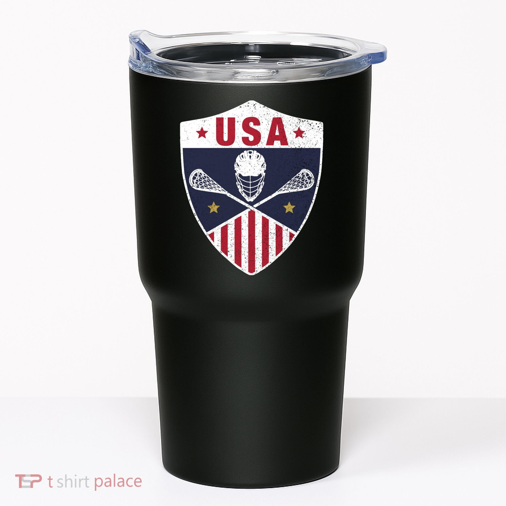 Retro American Lacrosse I Proud USA Lax Player Gift Tumbler