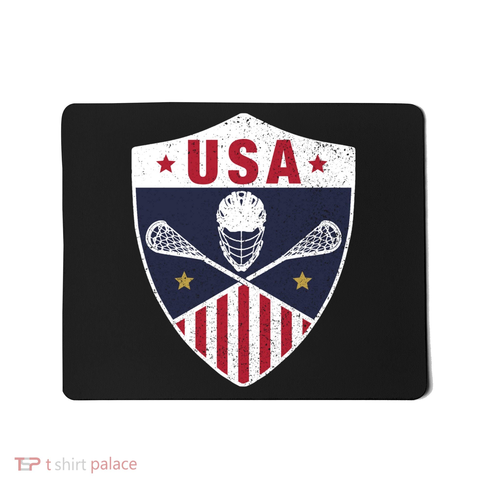 Retro American Lacrosse I Proud USA Lax Player Gift Mousepad