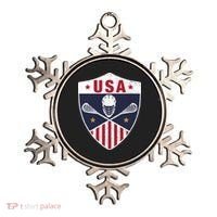 Retro American Lacrosse I Proud USA Lax Player Gift Ornament thumb 0
