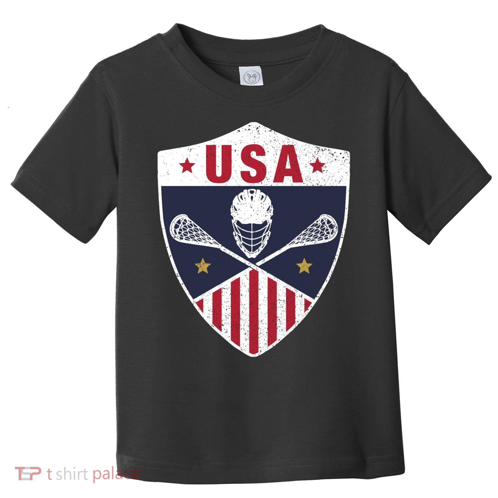 Retro American Lacrosse I Proud USA Lax Player Gift Toddler T-Shirt
