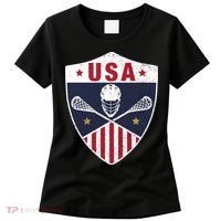 Retro American Lacrosse I Proud USA Lax Player Gift Women's T-Shirt thumb 0