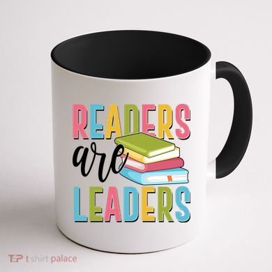 Readers Are Leaders Book Lover Coffee Mug back