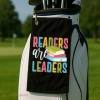 Readers Are Leaders Book Lover Golf Towel thumb 2