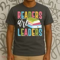 Readers Are Leaders Book Lover T-Shirt thumb 3