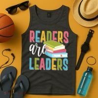 Readers Are Leaders Book Lover Tank Top thumb 4