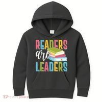 Readers Are Leaders Book Lover Kids Hoodie thumb 0