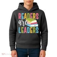 Readers Are Leaders Book Lover Kids Hoodie thumb 4