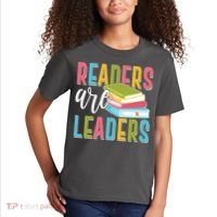 Readers Are Leaders Book Lover Kids T-Shirt thumb 2