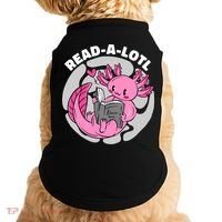 Read A Lotl Axolotl Cute Funny Reading Book Lover Doggie Tank thumb 0