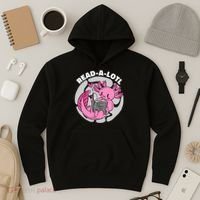 Read A Lotl Axolotl Cute Funny Reading Book Lover Hoodie thumb 3