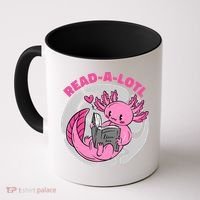 Read A Lotl Axolotl Cute Funny Reading Book Lover Coffee Mug thumb 0
