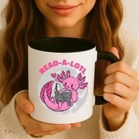 Read A Lotl Axolotl Cute Funny Reading Book Lover Coffee Mug thumb 3