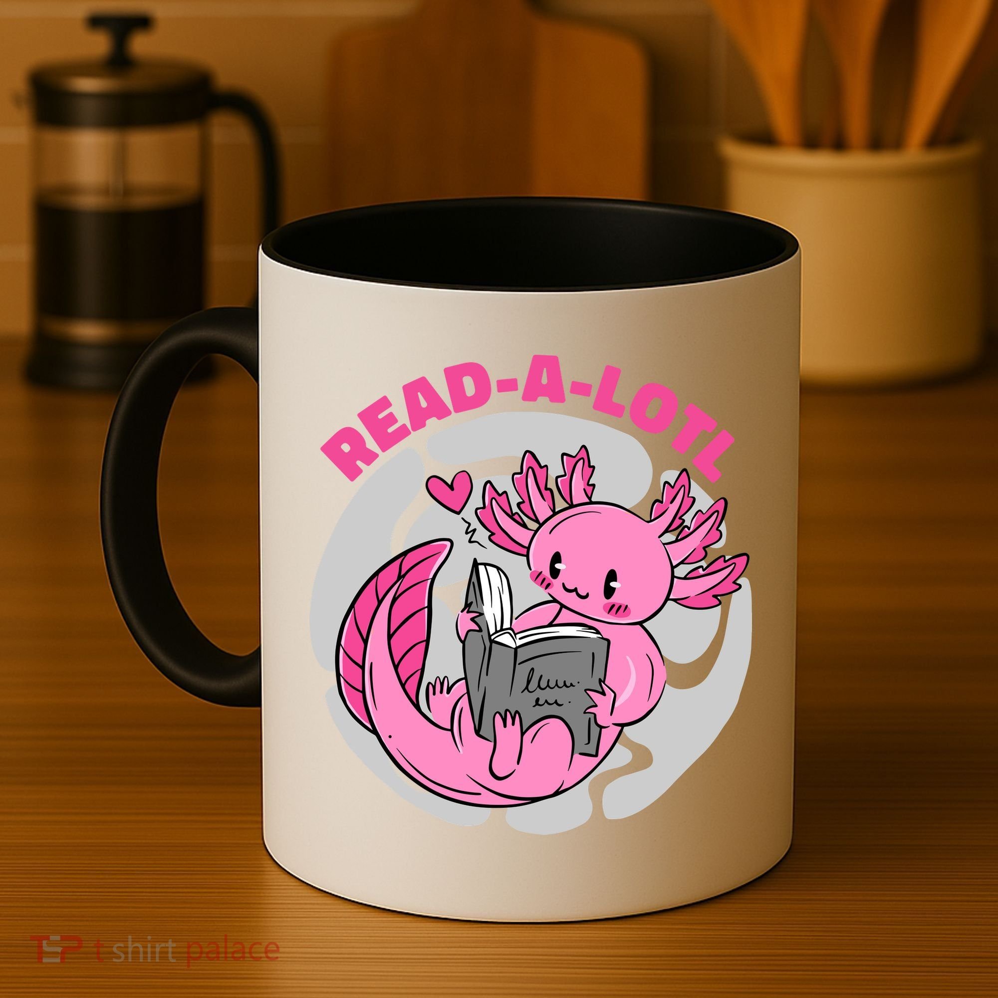 Read A Lotl Axolotl Cute Funny Reading Book Lover Coffee Mug
