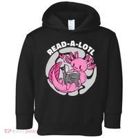 Read A Lotl Axolotl Cute Funny Reading Book Lover Toddler Hoodie thumb 0