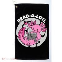 Read A Lotl Axolotl Cute Funny Reading Book Lover Golf Towel thumb 0