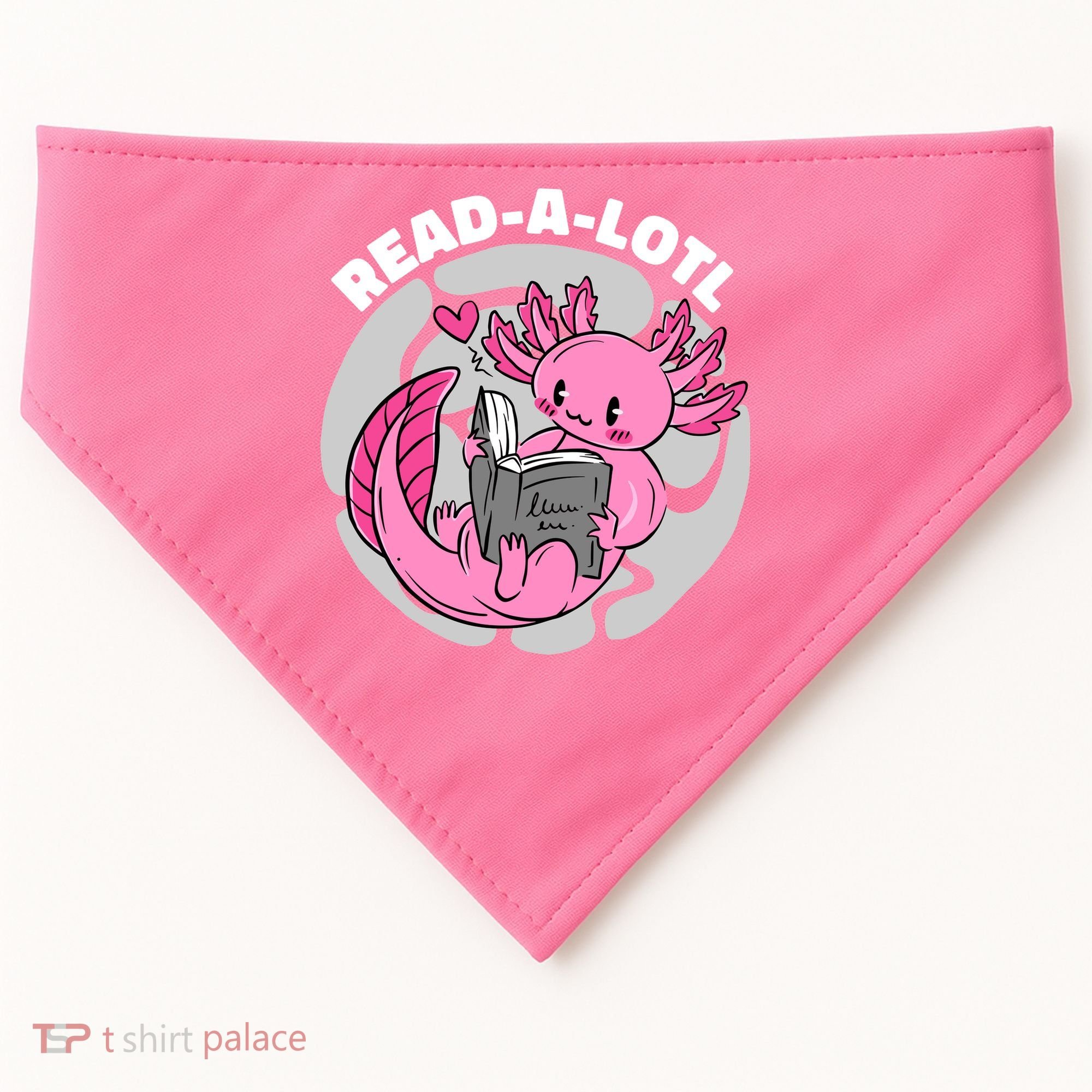 Read A Lotl Axolotl Cute Funny Reading Book Lover USA-Made Doggie Bandana