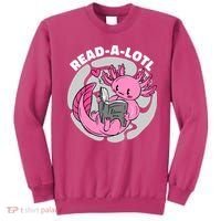 Read A Lotl Axolotl Cute Funny Reading Book Lover Sweatshirt thumb 0