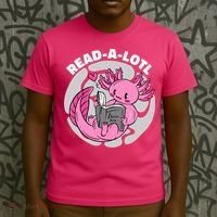 Read A Lotl Axolotl Cute Funny Reading Book Lover T-Shirt thumb 3