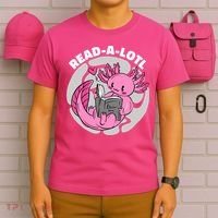 Read A Lotl Axolotl Cute Funny Reading Book Lover T-Shirt thumb 6