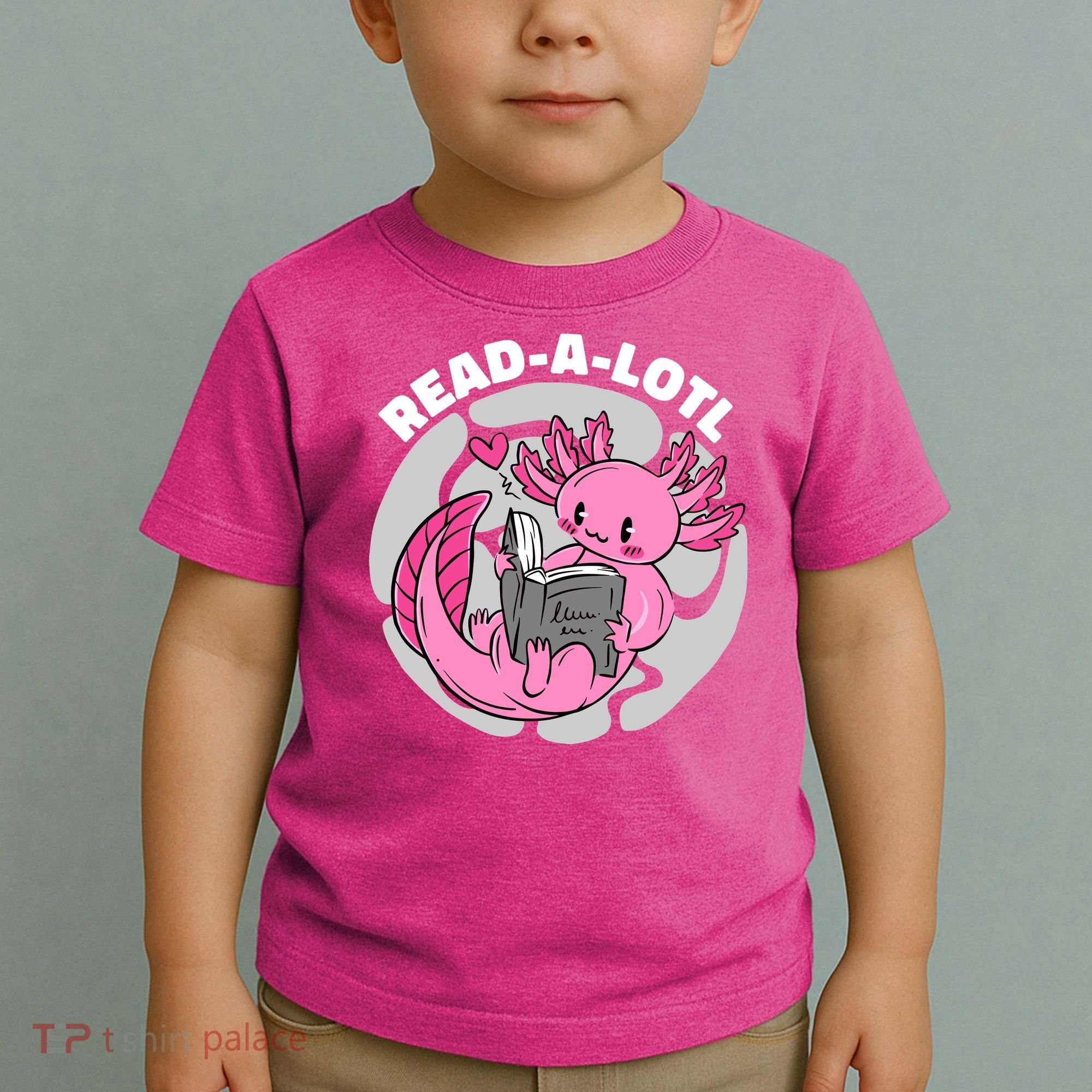 Read A Lotl Axolotl Cute Funny Reading Book Lover Toddler T-Shirt