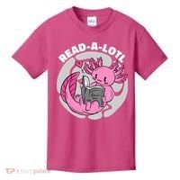 Read A Lotl Axolotl Cute Funny Reading Book Lover Kids T-Shirt thumb 0