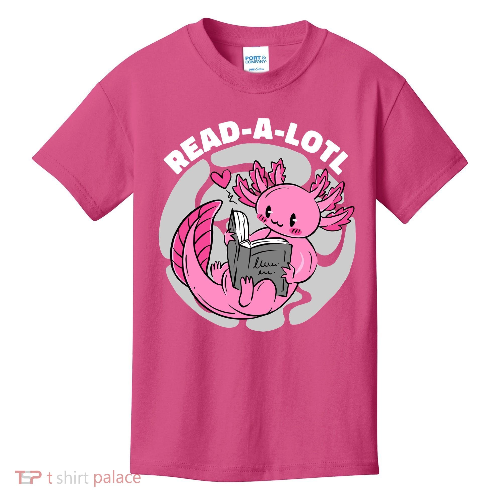 Read A Lotl Axolotl Cute Funny Reading Book Lover Kids T-Shirt