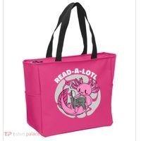 Read A Lotl Axolotl Cute Funny Reading Book Lover Tote Bag thumb 2