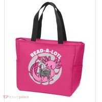 Read A Lotl Axolotl Cute Funny Reading Book Lover Tote Bag thumb 3