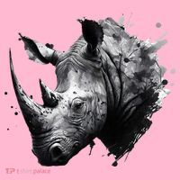 Rhino animal lovers animal rhino Coaster thumb 2