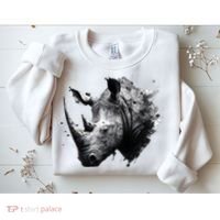 Rhino animal lovers animal rhino Sweatshirt thumb 2