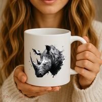 Rhino animal lovers animal rhino Coffee Mug thumb 3