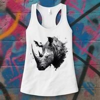Rhino animal lovers animal rhino Women's Tank Top thumb 3