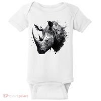 Rhino animal lovers animal rhino Baby Bodysuit thumb 0