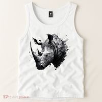 Rhino animal lovers animal rhino Tank Top thumb 2