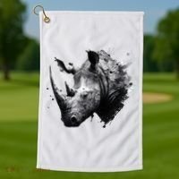 Rhino animal lovers animal rhino Golf Towel thumb 1