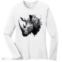 Rhino animal lovers animal rhino Women's Long Sleeve Shirt thumb 0