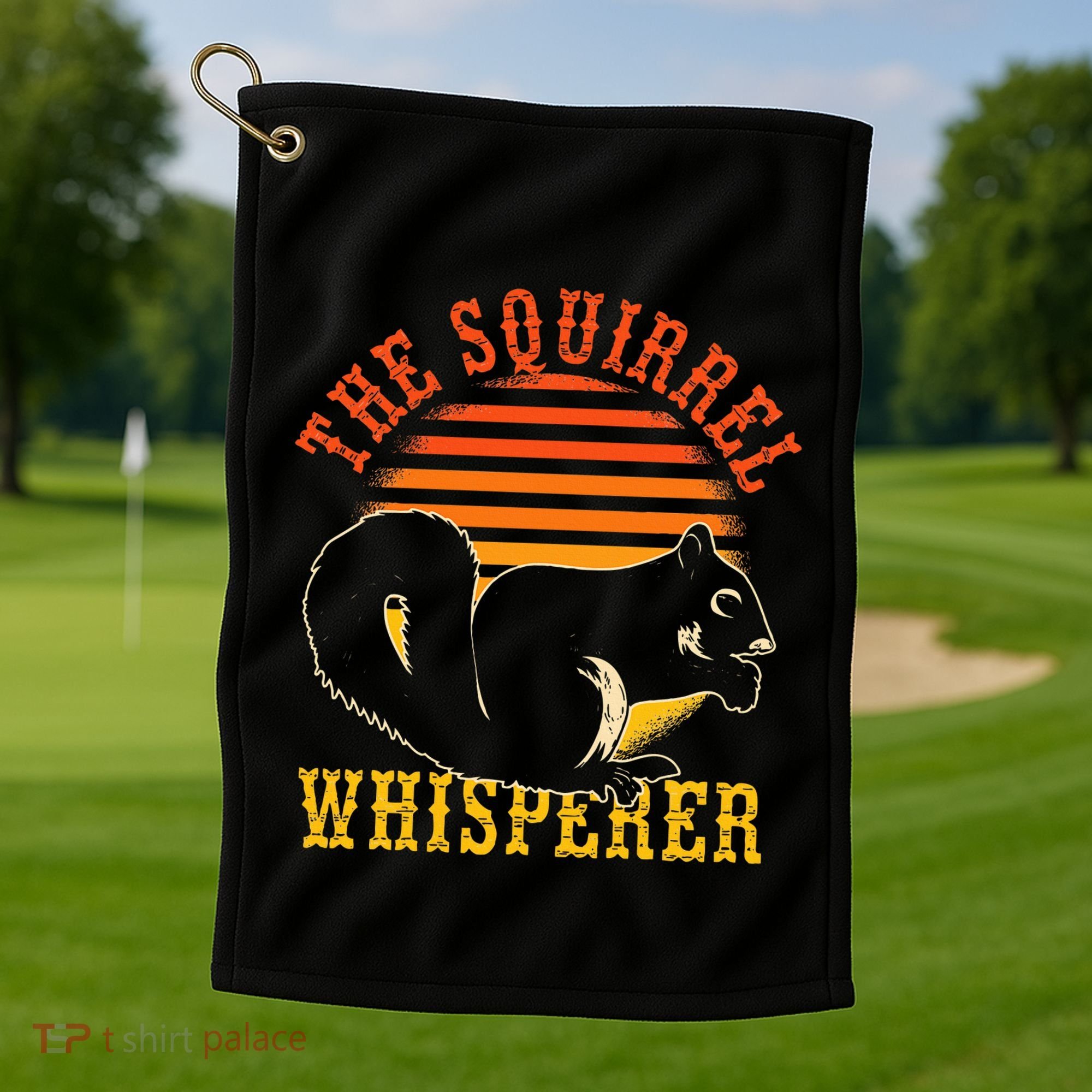 Rodent Animal Lover Gift Squirrel Whisperer Squirrel Golf Towel