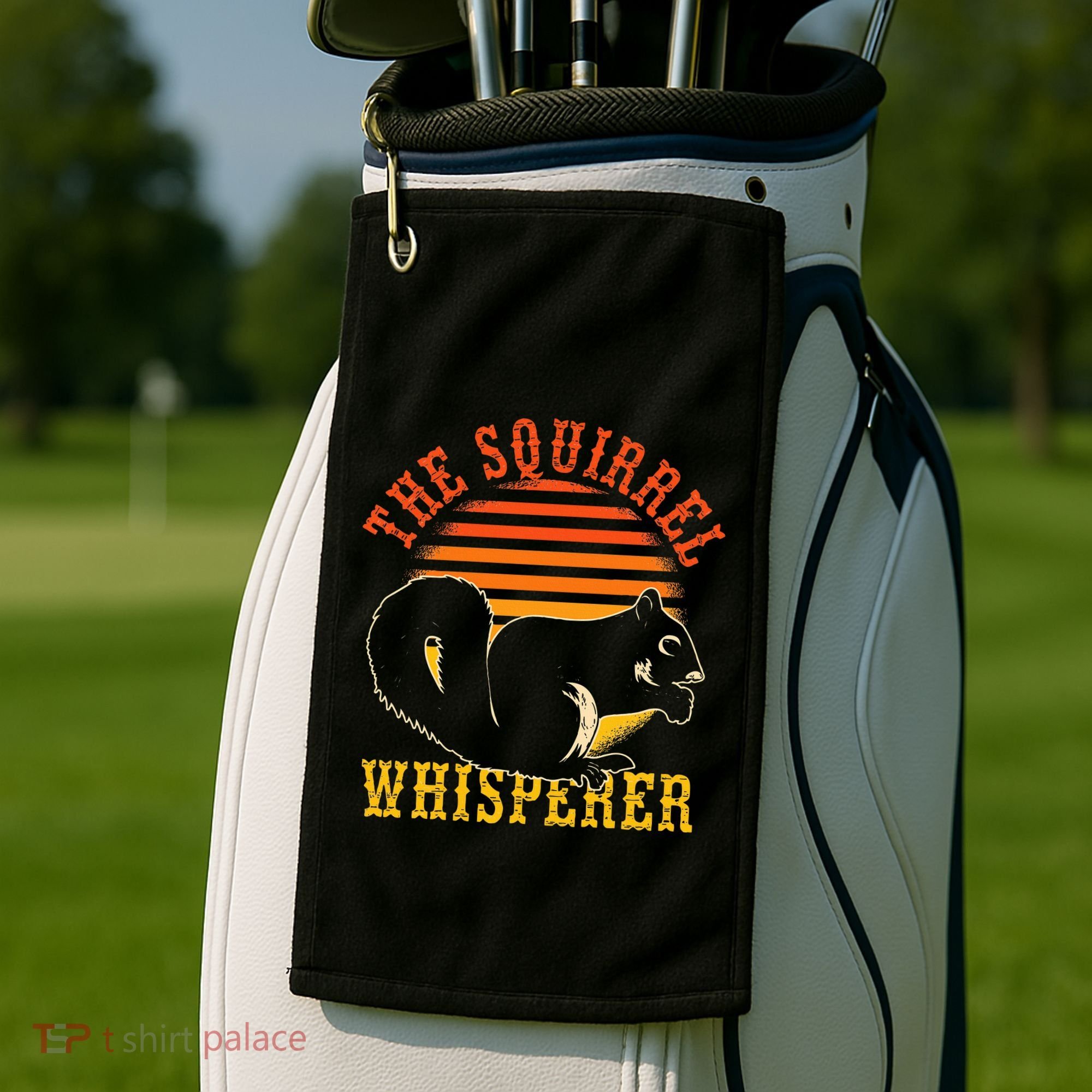 Rodent Animal Lover Gift Squirrel Whisperer Squirrel Golf Towel
