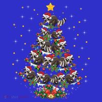 Raccoon Animal Lover Xmas Gift Raccoon Christmas Tree Gift Sweatshirt thumb 3