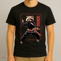 Raccoon Animal Martial Arts T-Shirt thumb 3