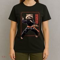 Raccoon Animal Martial Arts T-Shirt thumb 4
