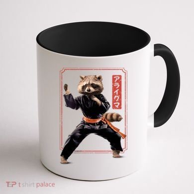 Raccoon Animal Martial Arts Coffee Mug back