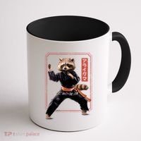 Raccoon Animal Martial Arts Coffee Mug thumb 1