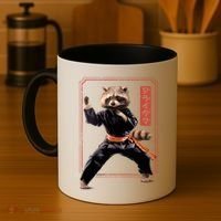 Raccoon Animal Martial Arts Coffee Mug thumb 4