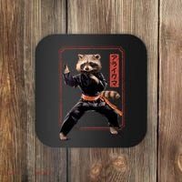 Raccoon Animal Martial Arts Coaster thumb 0