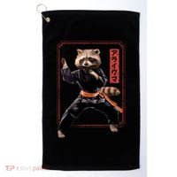 Raccoon Animal Martial Arts Golf Towel thumb 0