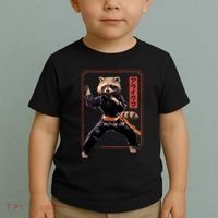Raccoon Animal Martial Arts Toddler T-Shirt thumb 2
