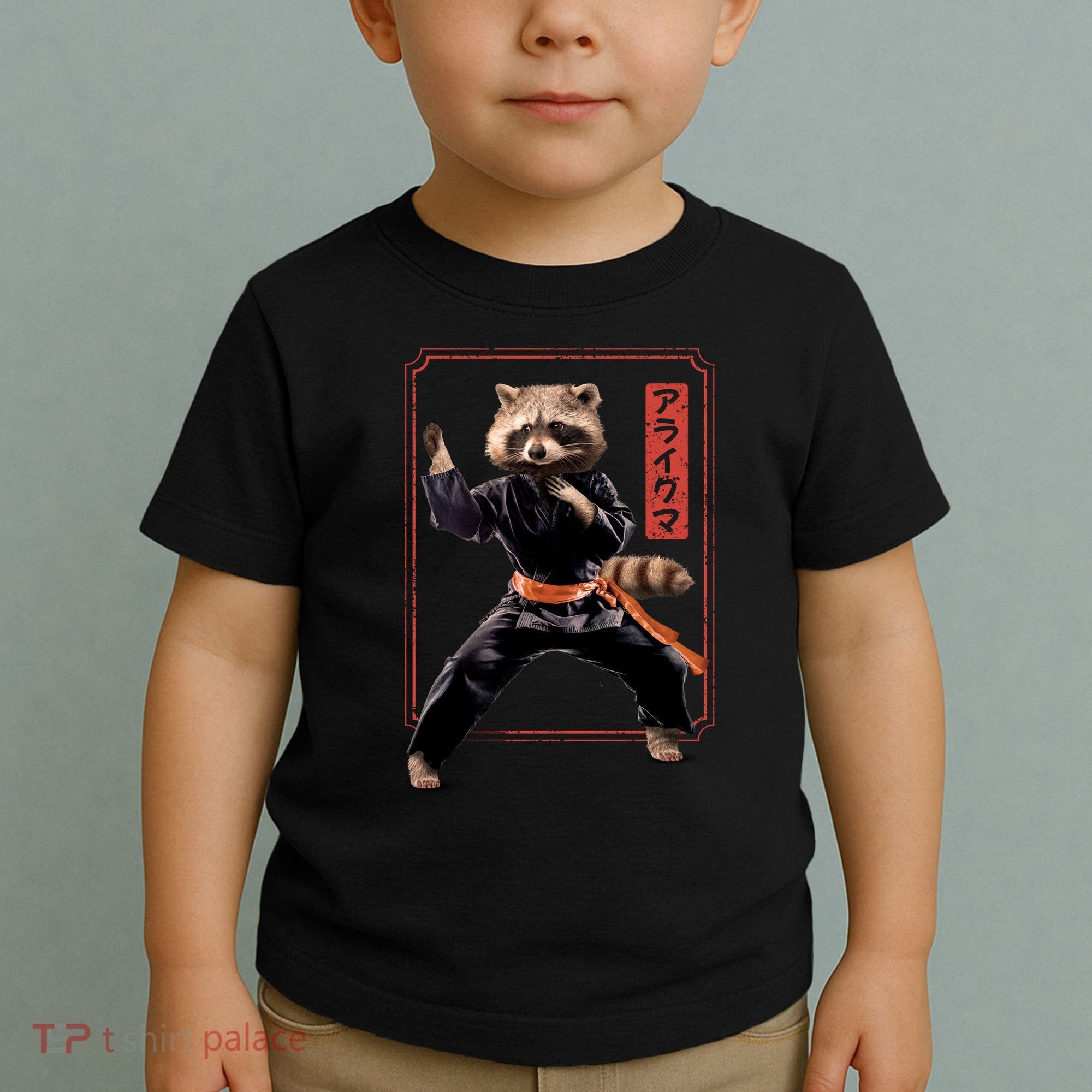 Raccoon Animal Martial Arts Toddler T-Shirt