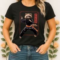 Raccoon Animal Martial Arts Women's T-Shirt thumb 2