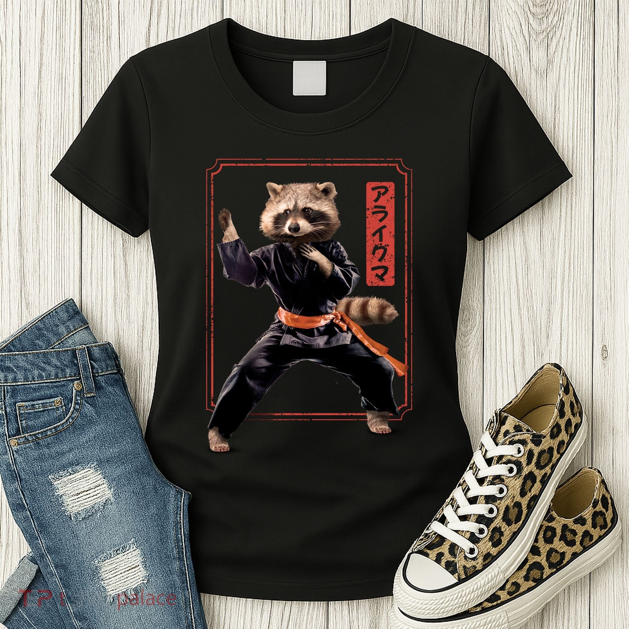 Raccoon Animal Martial Arts Women's T-Shirt